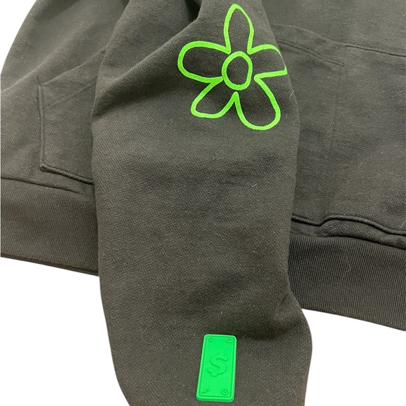 CASH BY CASH APP “Whitepaper” Hoodie Black Green Embroidered Hip Hop medium - Picture 4 of 8